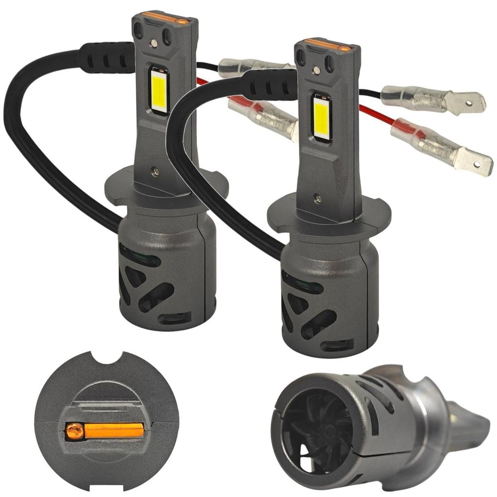 2 Pcs H3 LED Bulbs 9V-30V Canbus CSP 8000lm Strong White Off-Road