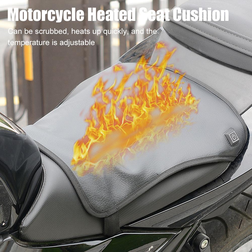 12V Motorcycle Heated Seat Cushion Universal Three-level Temperature Control For Heating Winter Warmer Seat Cover Heated Pa K7J2
