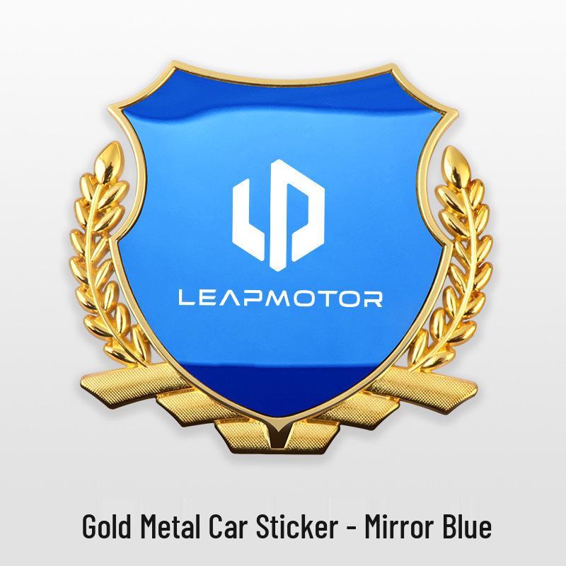 Wheat Ear Side Fender Emblem for Leapmotor C11/T03/B10/C10/C16/C01 Cars - Metal Body Modification