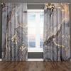 Luxury Black Gold Geometric Curtains Modern Line Window Drapes 2 Panels Elegant Living Room Bedroom Home Decor