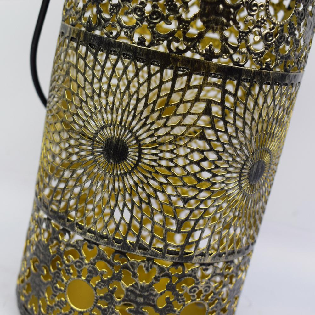 Solar Powered Retro Hanging Lantern LED Hollow Hanging Lights 120mAh Aesthetic Projection Lamp for Patio Yard Backyard