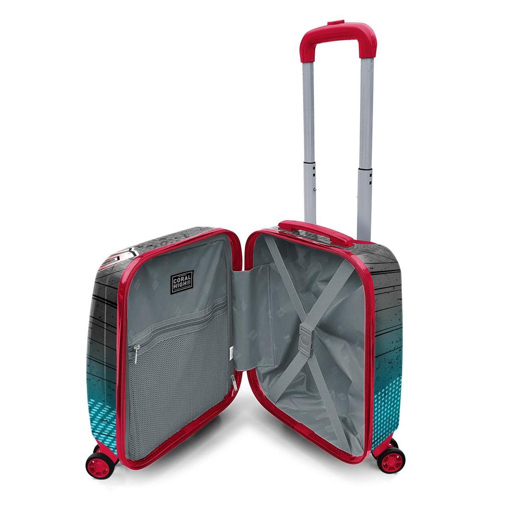 coral high Kids Anime Motorcycle Patterned Children's Suitcase 16782