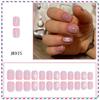 Pack of 24 Seasonal False Nail Snowflake Pattern Pink White Color Easy to Apply Fake Nail for Parties Weddings