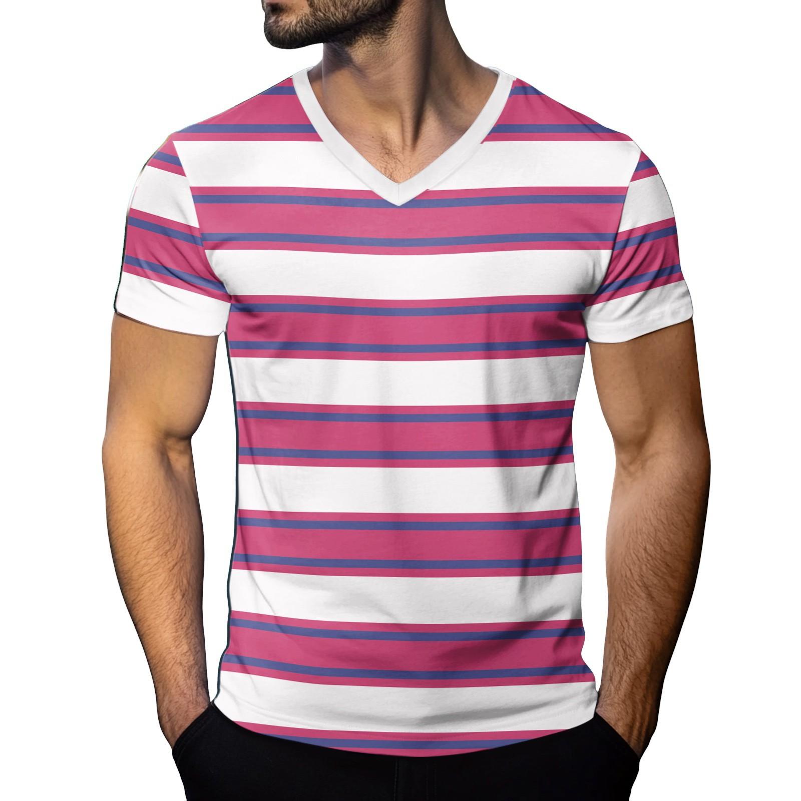 

Мужская модная футболка с коротким рукавом и V-образным вырезом XXXL фиолетовый