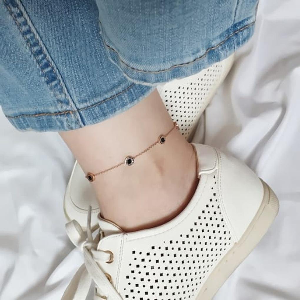 Women's Daily Surgical Steel Omega Anklet Bracelet