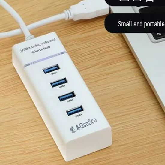 

Seven-Port USB 3.0 Docking Station & Hub Power Strip 1-in-4 White