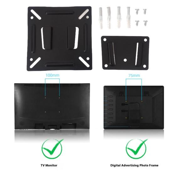 Suport TV Universal Montat pe Perete Suport Monitor LCD 16KG Capacitate de Încărcare Ușor de Instalat Suport TV