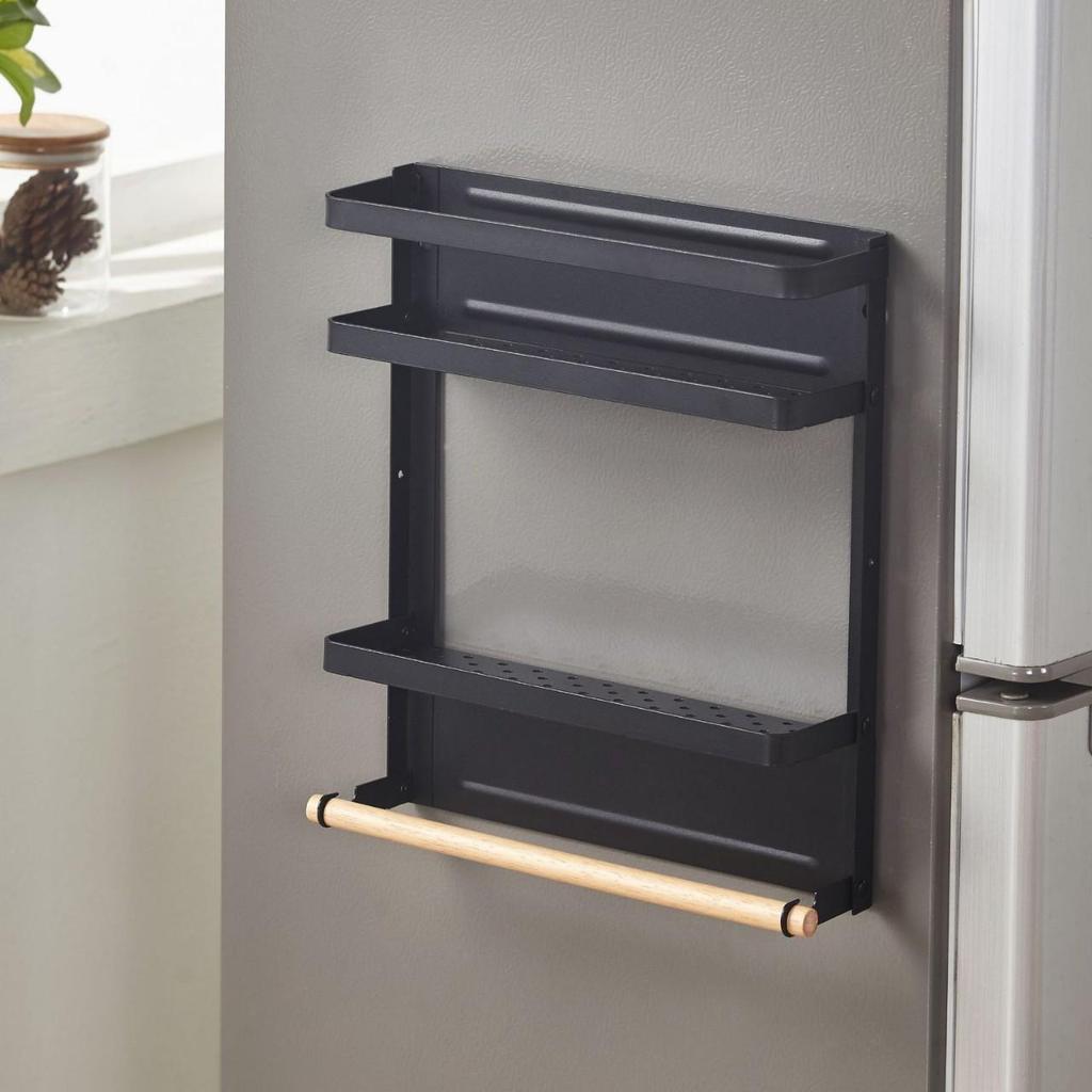 Wallmounted Rack Magnetic Folding Refrigerator Kitchen Storage Solution