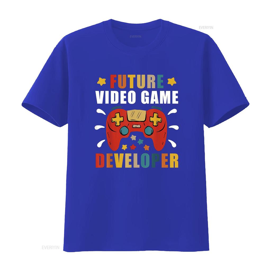 Future Video Game Developer T Shirt vintage Washed Soft homme graphic Breathable Casual Stretched designer clothes Comfortable