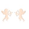 Stainless Steel Hip-Hop Punk Smiley Face & Cupid Angel Earrings