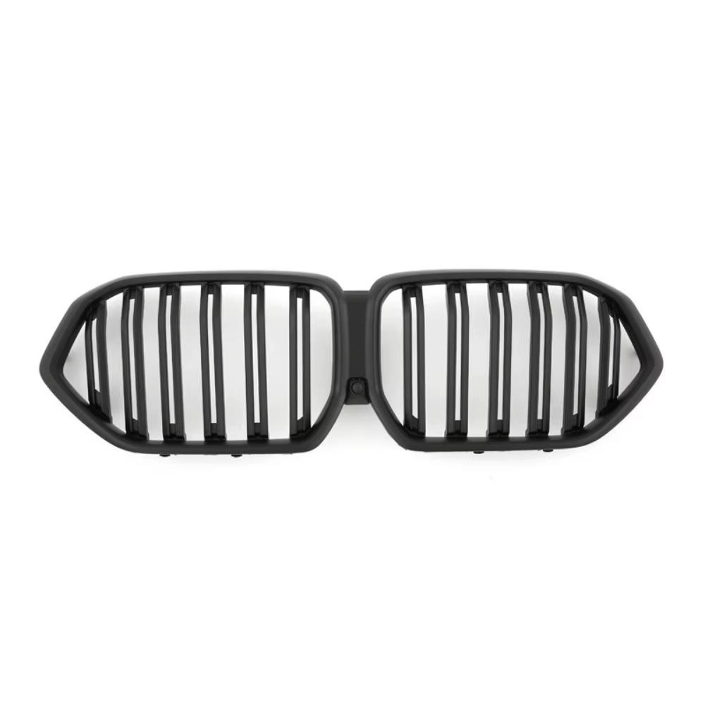 Compatible Gloss Black Tricolor Front Grille Stripe for BMW X6 G06 2019-2023, Single & Double Line Models