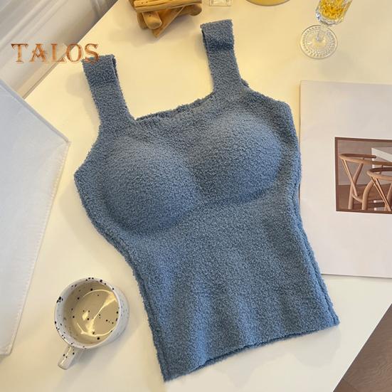 Winter Women Thermal Vest with Chest Pads Seamless German Velve Lining Fast Temperature Lock Heating Slim Fit Elastic Sleeveless Inner Wear Bottoming