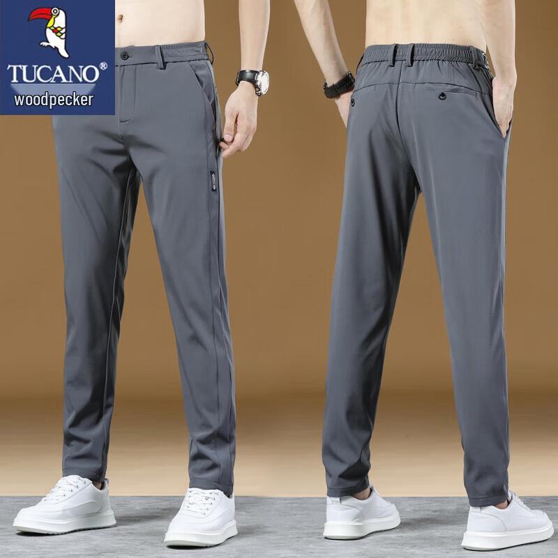 TUCANO Men s Summer Ice Silk Straight-Leg Casual Pants 28