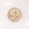 Decorative Compass Jewelry Vintage Rhinestone Star Brooch, Men Women Alloy Retro Lapel Pin Pin, Badge Accessory for Clothing Decor Brooch
