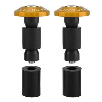 22mm 7/8" Handlebar Bar End Plug, Motorcycle Handlebar End Slider Plug Cap for Racing ATV Off-Road (Gold)