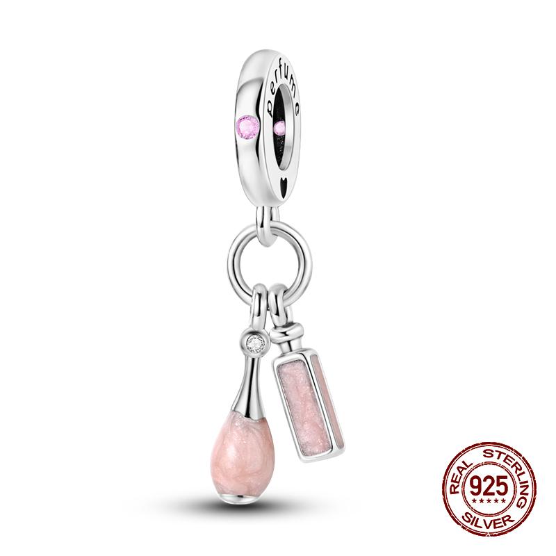 100 Copper Perfume Headphones Pink Princess Daily Charm Bead Charms Bead Charms Compatible With 3mm Authentic Bracelets Fine Do It Yourself Jewellery