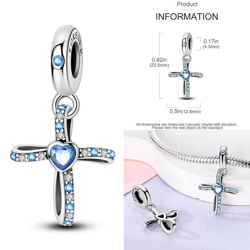 Charms Plata De Ley 925 copper Original Devil's Eye Perfume Bottle Bow Silicone Spacer Beads Women Bracelet DIY Zircon Pendants