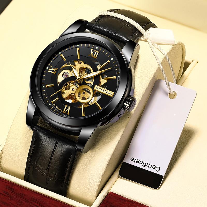 New TOP Brand Luxury Men's Watch With Box Hollow Fashion Sports Waterproof Fully Automatic Men's Mechanical Watches