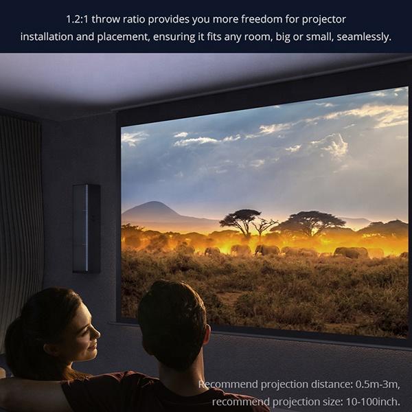 Mini DLP 4K-Laser Projector Home Theater 3D Cinema Movie Video TV 480P Rechargeable Movie Portable Outdoor Mini Gaming Projector