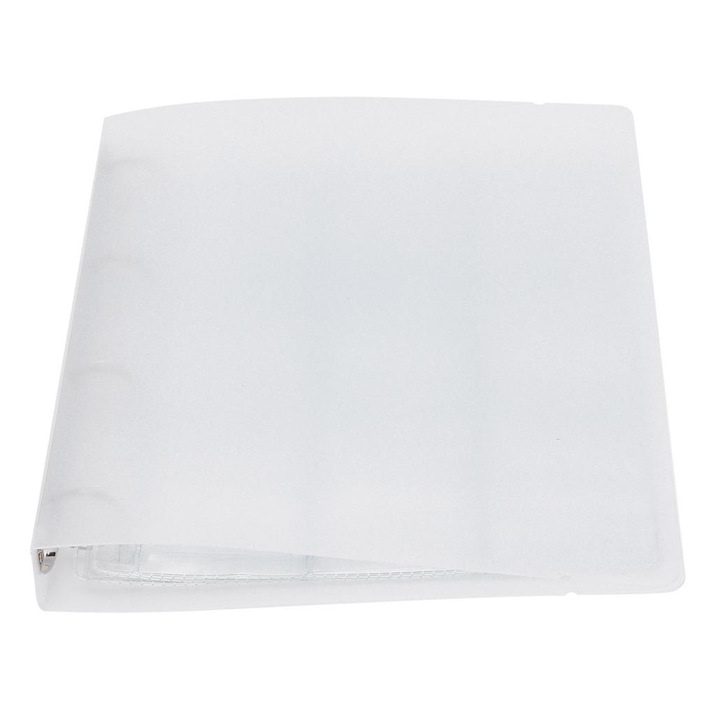 Transparent Binder Photo Organizer Badge Storage Book Perforated Ring Collection Folder 6 Pages(Shell 9 Hole Inner Page