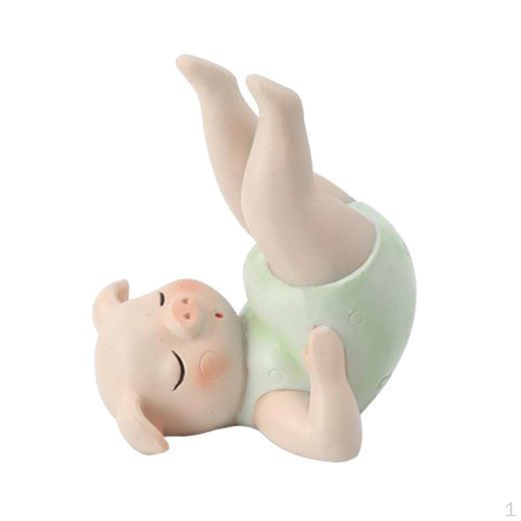 Модель Миниатюрная Фигурка Симуляция Пейзажа Свадебное Украшение Статуя Сказочного Сада Yoga Pig_Insist