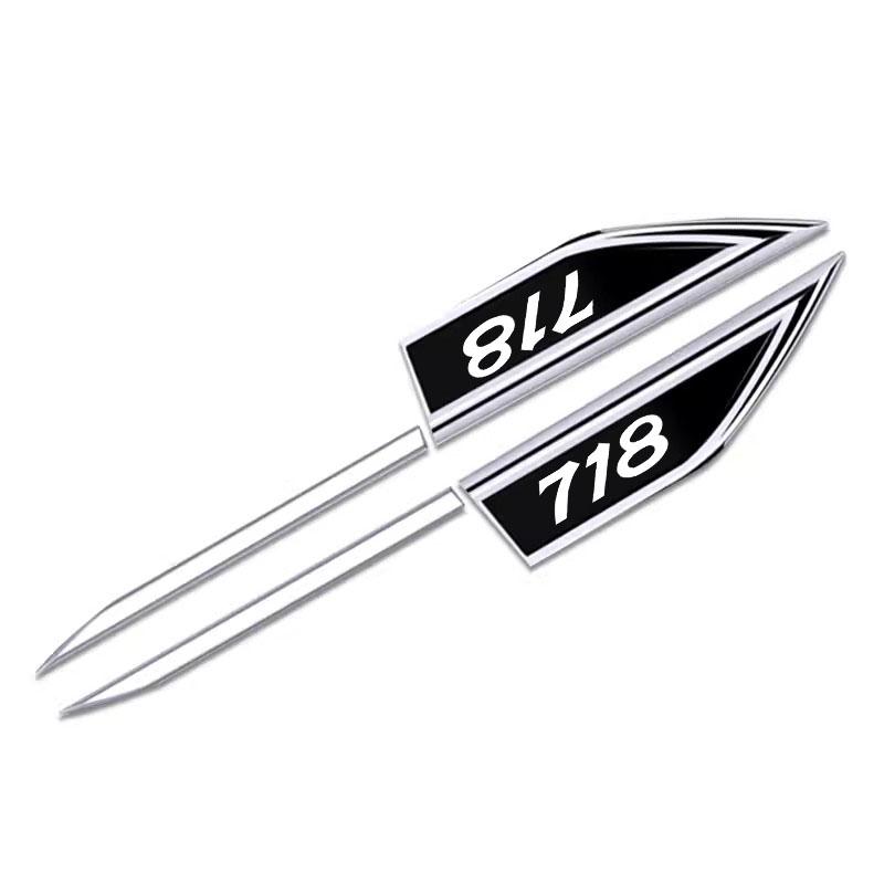 Car Body Logo Decoration Metal Sticker Accessories For Porsche Panamera Taycan 911 718 Macan Cayenne Boxster Cayman 918 Pajun