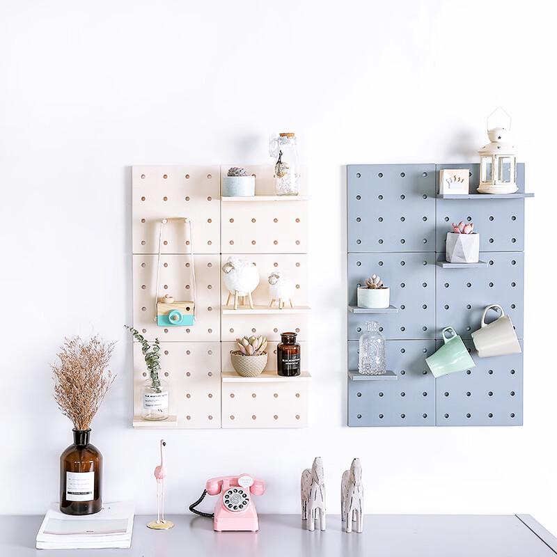 Wall-Mounted Punch-Free Pegboard Shelf