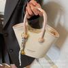 Korean niche bag women's 2025 new spring and summer versatile handbag popular single shoulder messenger bag bucket bag