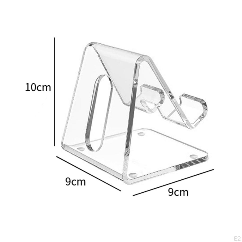 Soporte de exhibición de teléfono de acrílico transparente, soporte para teléfono celular, multiusos, estable, práctico y portátil.