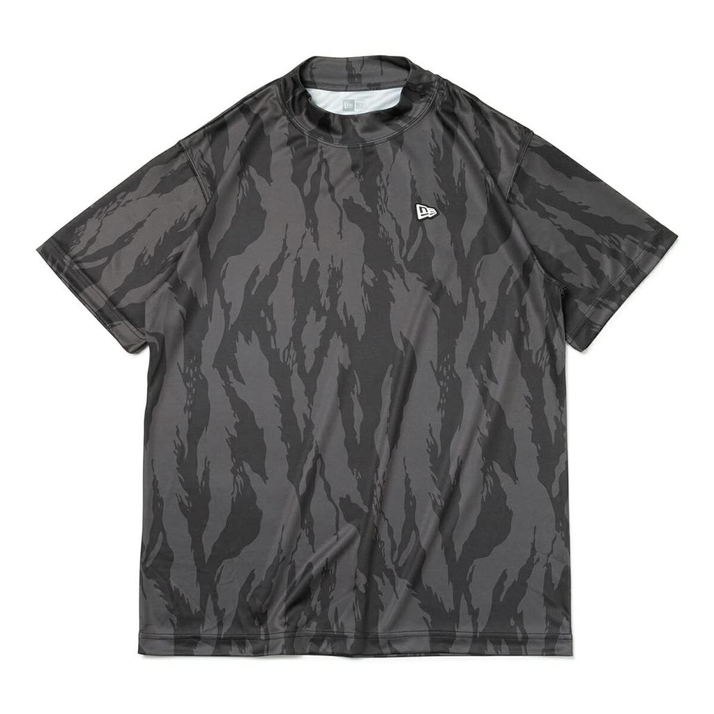 New Era Golf Short Sleeve Size Mid Neck TCAMO BLK T-Shirt, Camo, Black, S, GF, SS, Tee,