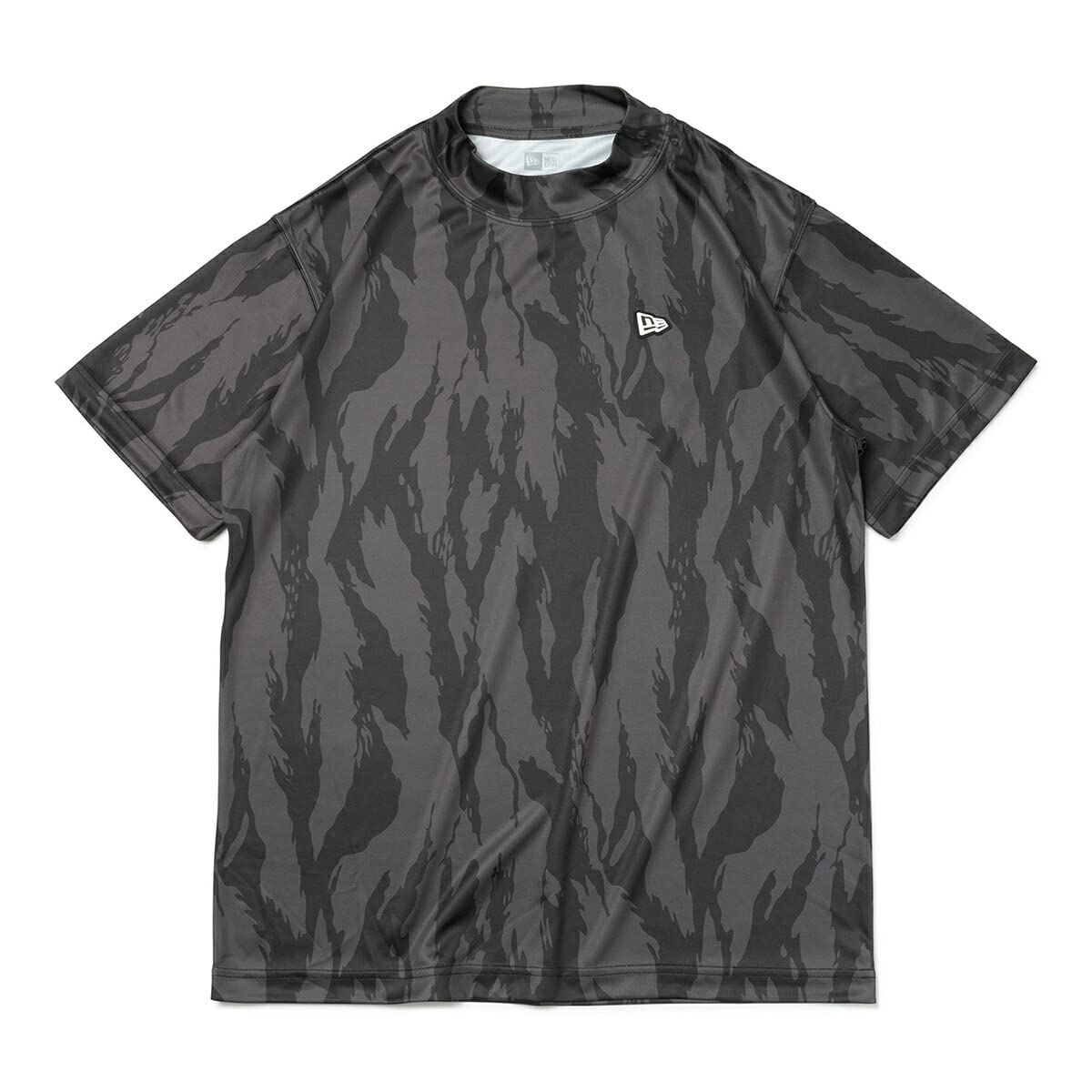 

New Era Golf Short Sleeve Size Mid Neck TCAMO BLK T-Shirt, Camo, Black, L, GF, SS, Tee, чёрный