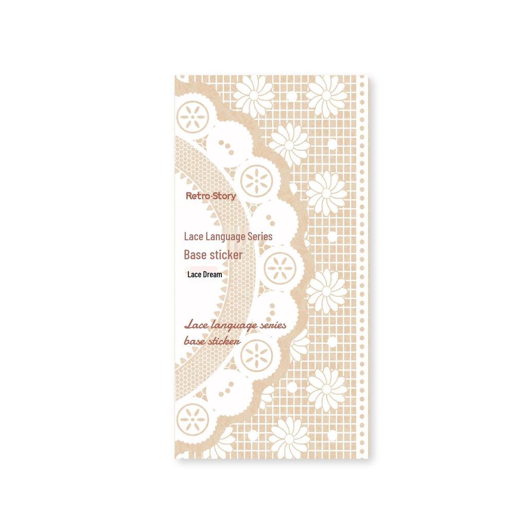 RetroStoryPET Lace Language Series DIY Decorative Journal Stickers