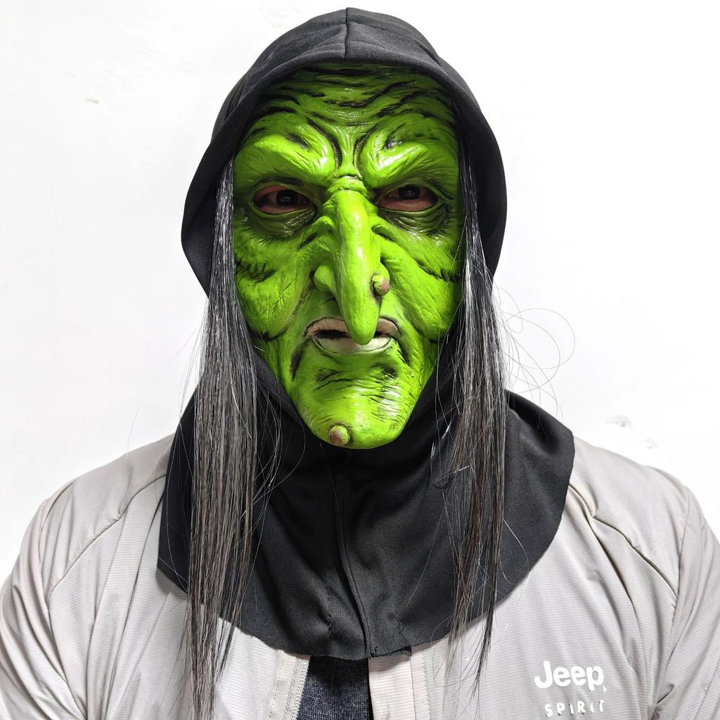 Halloween Party Magische Hexe Maske Neues Gruseliges Geist Gesicht Kostüm Hexe Kopfbedeckung