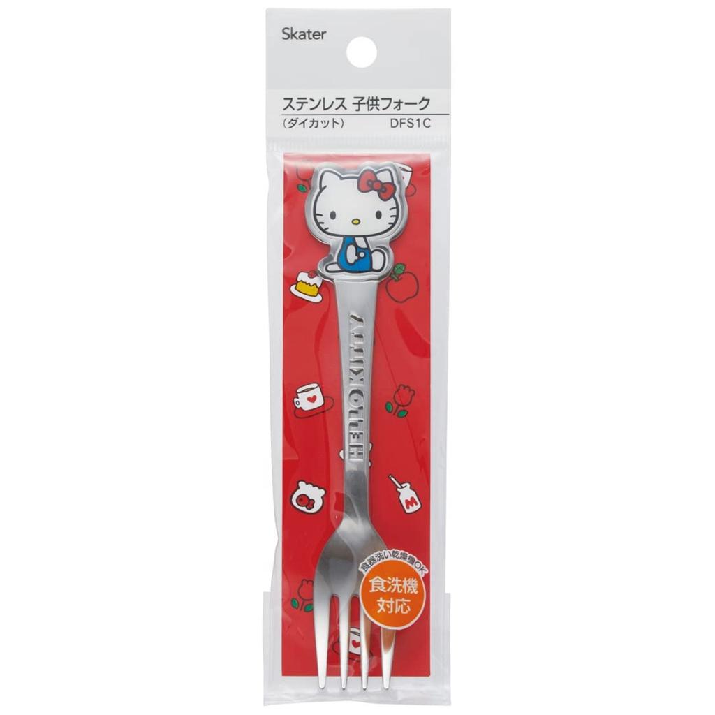 Skater Stainless Steel 3D Fork for Hello Kitty and Sanrio Fork, Die-Cut Kids, Design, DFS1C-A