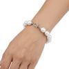 Caressa Simple Style S925 Silver AAA Grade White Natural Baroque Pearl Minimalist Bracelet