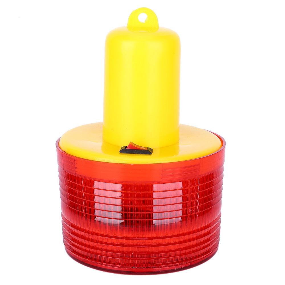 1pc Solar LED Emergency Warning Flash Light Alarm Lamp Traffic Road Boat Red Light