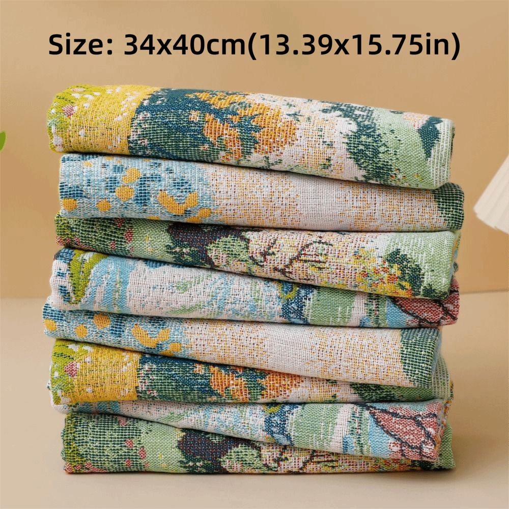 Soft Pure Cotton Face Towels 34x40cm Dish Cloth New Kitchen Towel Kindergarten Children
