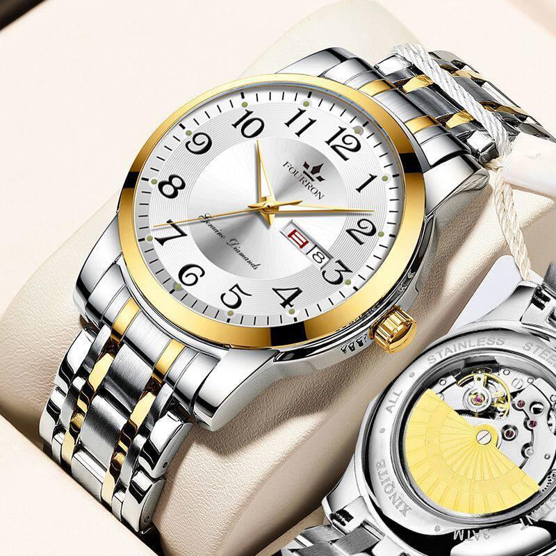Relógio Automático Skeleton Importado Suíço - Feminino & Masculino Luminoso à Prova d'Água