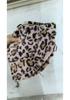Leopard print bucket hat women's winter versatile warm face small plush basin hat plush foreign style hat