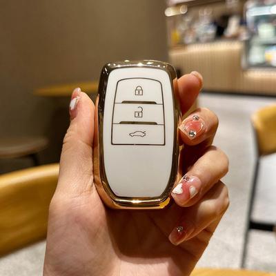 TPU Car Key Case Full Cover 3 Button Remote Shell for Toyota Corolla Prado Camry 55 50 Land Cruiser 200 TLK 200 Auto Accessories