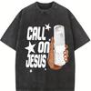 Call On Jesus Flip Phone Religious Vintage Washed Unisex T-Shirt