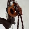 Dabimong Dakuni Bag Charm Leather Keyring Dog Keyring 3 Colors