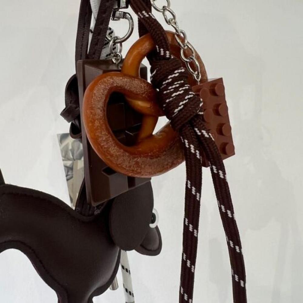 Dabimong Dakuni Bag Charm Leather Keyring Dog Keyring 3 Colors