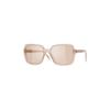 Chanel Temple Letter Logo Acetate Irregular Sunglasses Women's Coral Color