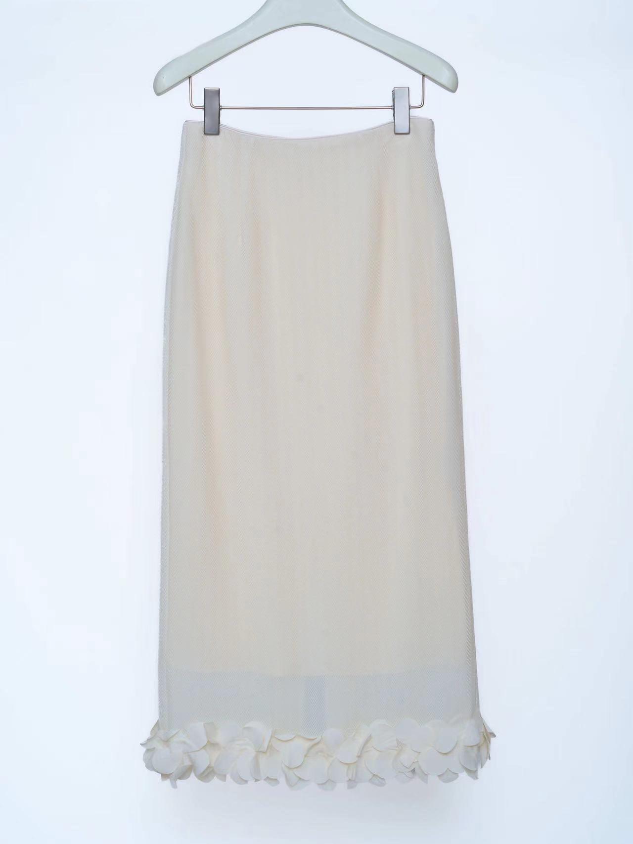 

Осень 2025 Свободный Повседневный 3D Цветочный Белый Хлопок Длинный Рукав Комплект Рубашек S