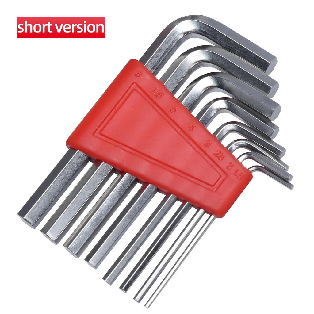 Eight Piece Set Of Flat Head And Hard Hexagonal Screwdriver, Long And Short Combination Hexagonal Key, Household Repair Special Tool Set