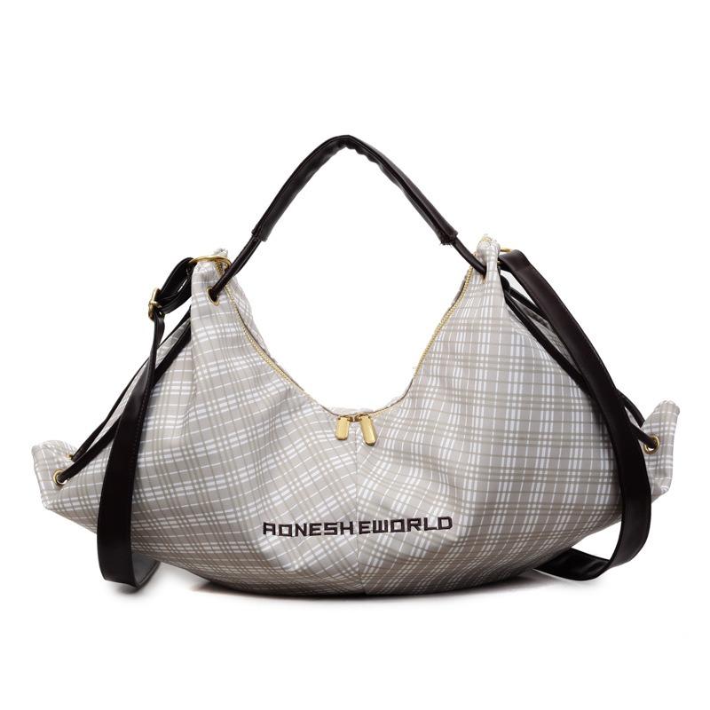 Neue frische karierte Mode-Schultertasche einfache lässige Umhängetasche große Kapazität Pendler-Tragetasche