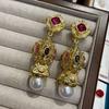 Medieval Celebrity Ancient Law Crowne Plaza Design Earrings Classic Lava Lux Earrings Stud Earrings