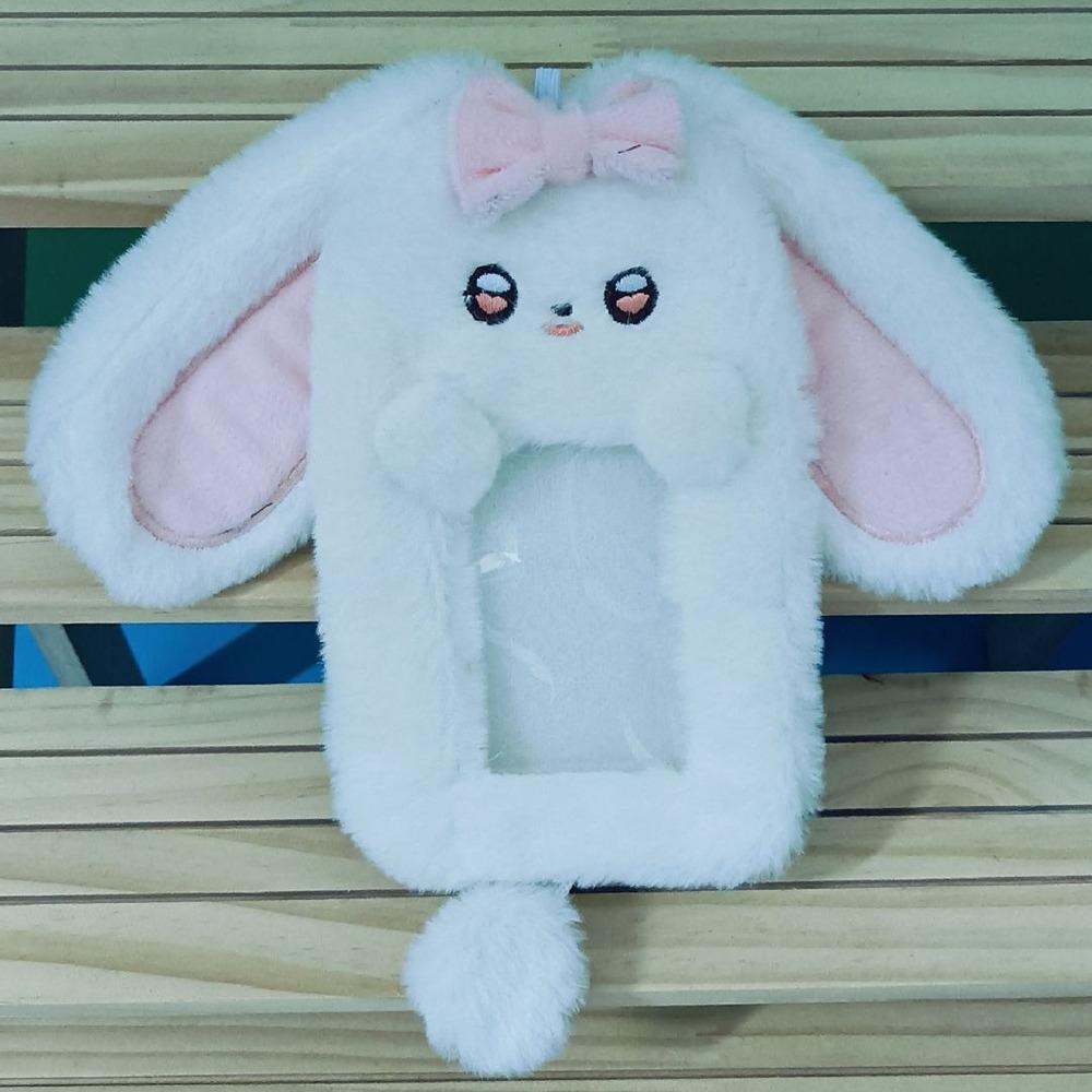 Süßer Cartoon-Hase/Hund/Katze Plüsch-Fotokarten-Etui Foto-Kartenhalter Tragbares INS-Kartenetui Schüler-Idol-Fotos Schutzhülle