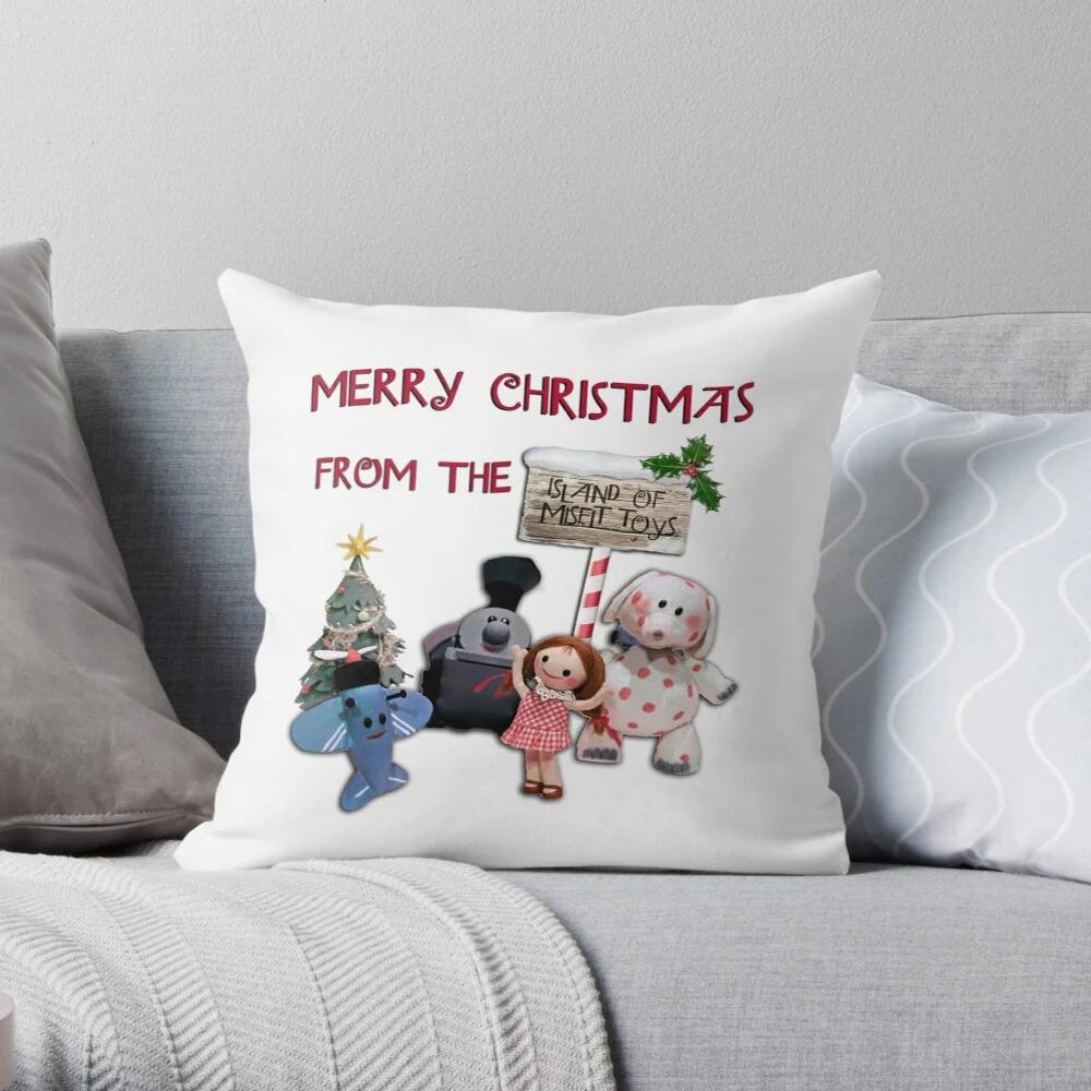 Merry Christmas Decoration Home Pillowcase Cushion Cover Colorful 45X45Cm Modern Living Room Sofa Bed Cartoon Cushion Cover